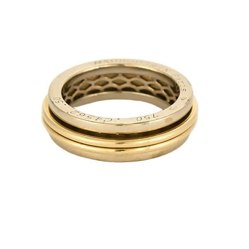 Bague 49.5 MAUBOUSSIN - Alliance or jaune et or blanc 58 Facettes PAL2835