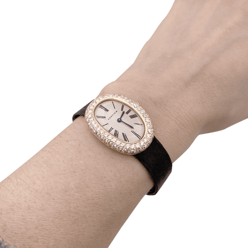 Montre Montre Cartier, "Baignoire", or jaune, diamants. 58 Facettes 34391