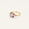Bague 56.5 Bague en or jaune, améthyste, saphirs rose 58 Facettes CLA0433