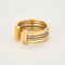 Bague 55 Bague ouverte or jaune et gris 58 Facettes AUX1012