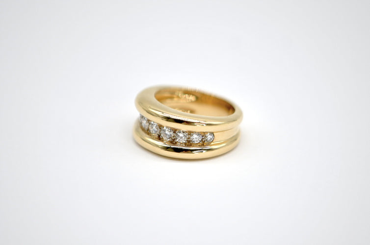 Bague Bague vintage en or jaune sertie de diamants 58 Facettes 318322 /AZ05D9Z1
