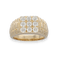 Bague 59 Bague chevaliere en or jaune 18K sertie de 1,00 ct de diamants brillants K-VS - Taille 59 58 Facettes FB09348