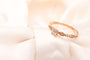 Bague Bague solitaire en or rose épaulée de diamants 0,10 ct 58 Facettes 240315