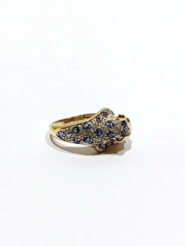 Bague 45 Bague Guépard diamants et saphirs 58 Facettes