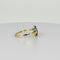Bague Bague en or jaune avec aigue-marine ovale à facettes d'environ 1,20 carat 58 Facettes 2501003
