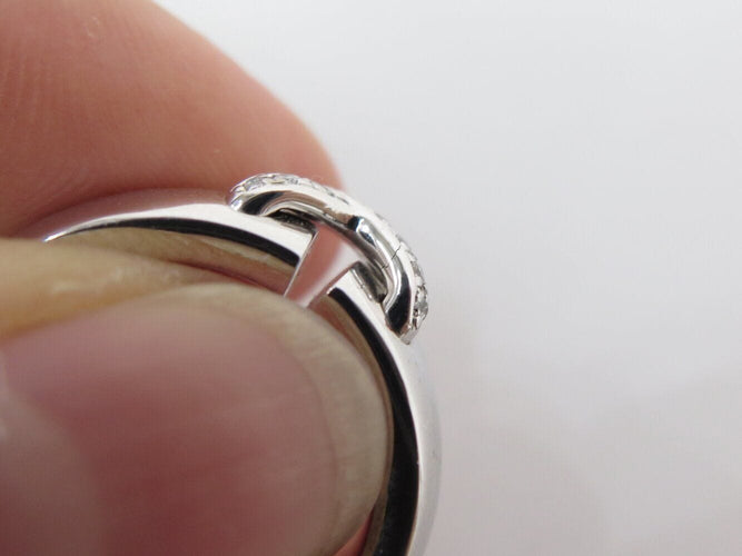 Bague 53 bague CHAUMET liens croises 080044 t53 en or blanc 18k 11gr diamants 58 Facettes 267028