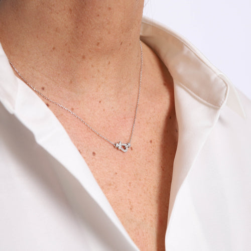 Collier FRED - Collier Force 10 Or blanc et Diamants 58 Facettes 99870