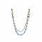 Sautoir en perles et topazes bleues naturelles
