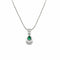 Pendentif Pendentif en or blanc, émeraude et diamants 58 Facettes 50401
