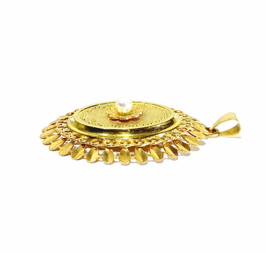 Pendentif Pendentif 2 ors et perle 58 Facettes