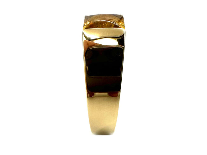 Bague 57 CARTIER - Collection Tank, bague or jaune et citrine 58 Facettes