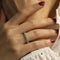 Bague 53 Alliance en or gris 18k sertie de 2,00 Cts de diamants G-VS - Taille 53 - Serti batons 58 Facettes FB10199