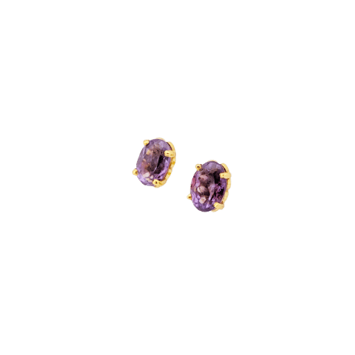 Boucles d'oreilles Boucles d'oreilles en or jaune et améthystes 58 Facettes 32394