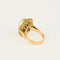 Bague 59 Bague or jaune et turquoise recomposée 58 Facettes PER0066
