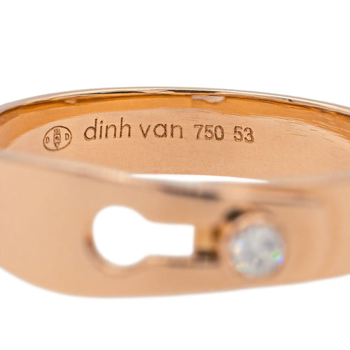 Bague 53 Dinh Van Bague Serrure Or rose Diamant 58 Facettes 4098673RV