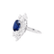 Bague 51.5 Bague navette or blanc, saphir et diamants 58 Facettes 34508