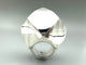 Bague 54 HERMES. Collection "Météore", bague en argent 925/00 58 Facettes