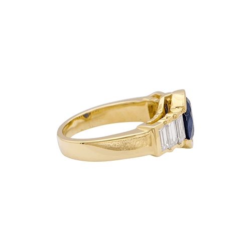 Bague 51 Bague Mellerio en or jaune saphir et diamants. 58 Facettes 34366