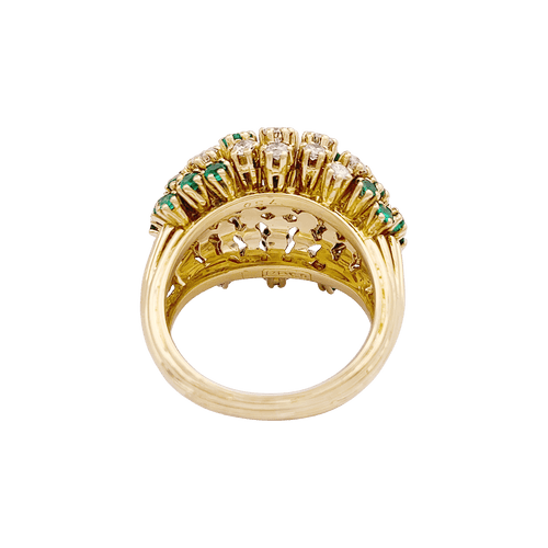 Bague 54 Bague Patek Philippe or jaune, diamants, émeraudes. 58 Facettes 34502