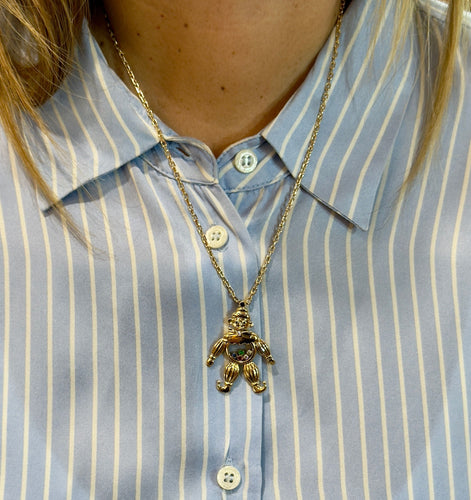 Collier Pendentif Happy Clown Chopard avec chaîne forçat 58 Facettes