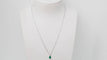 Collier 42cm Collier pendentif en or blanc, émeraude et diamant 58 Facettes 32627