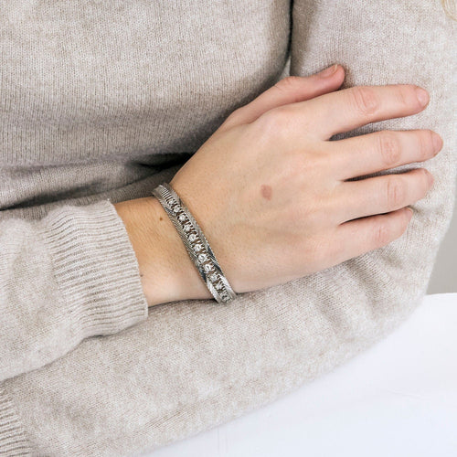 Bracelet Bracelet vintage or blanc et diamants 58 Facettes