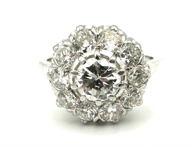 Bague Bague Margurite platine et diamants (2ct environ) 58 Facettes