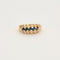 Bague Bague motif tresse en or jaune, saphir et diamants 58 Facettes LP775/13