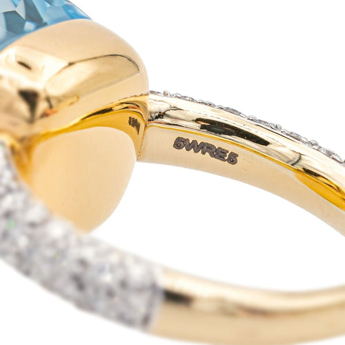 Bague 52 Pomellato Bague Nudo Or rose, Or blanc Topaze, Diamant 58 Facettes 4173823RV