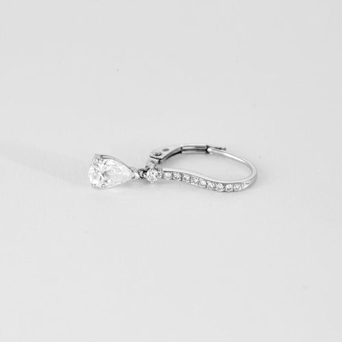 Boucles d'oreilles Paire boucles oreilles diamants or blanc 58 Facettes 2090701