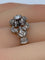 Bague jonc en Or blanc rubané & Diamants