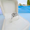 Bague 58.5 Bague ancienne diamants or gris 18K et platine 950/1000 58 Facettes 1750