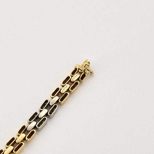Bracelet Cartier. Collection Maillon Panthère. Rare Collier à transformation pouvant former Bracelet en or de deux couleurs et diamants. 58 Facettes 58FC18