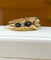 Bague en or jaune diamants et saphirs