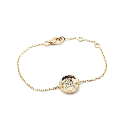 Bracelet Bracelet or rose diamants signé Ely Bela 58 Facettes