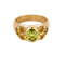 Bague 56 Bague en or jaune, péridot et citrines 58 Facettes MON0771