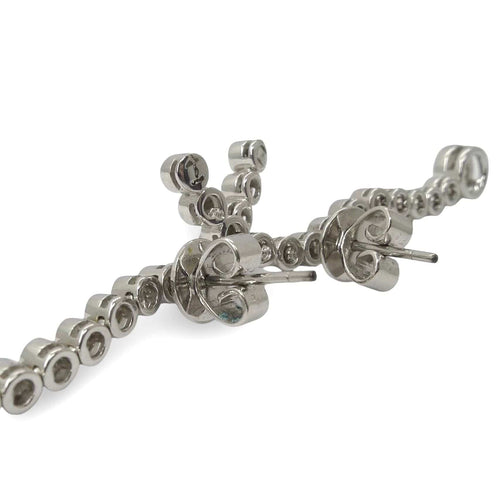Boucles d'oreilles Boucles d'oreilles or blanc et diamants 2,2 ct 58 Facettes