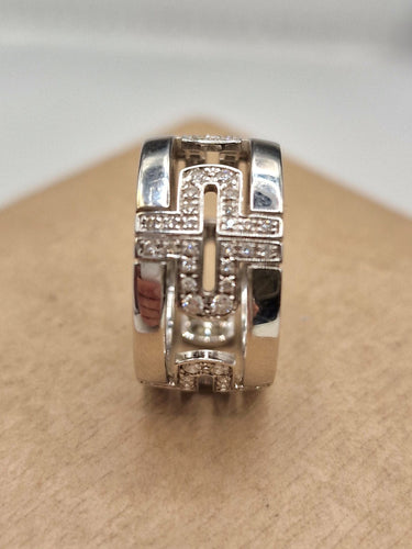 Bague 52 Bvlgari - Bague Parentesi en or blanc 18k et diamants 58 Facettes