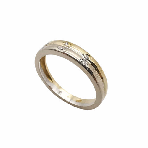 Bague 54 Bague deux ors et diamants 58 Facettes
