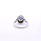 Bague 55 Bague marguerite couronnée saphir naturel et or blanc 58 Facettes 148
