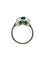 Bague 53 Bague Art-Déco, or blanc et platine, émeraude et diamants 58 Facettes