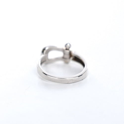 Bague 49 FRED - Bague Force 10 Ruban mini or blanc et diamant 58 Facettes 92678