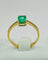 Bague 56 Bague en or jaune avec émeraude colombienne 58 Facettes 50302