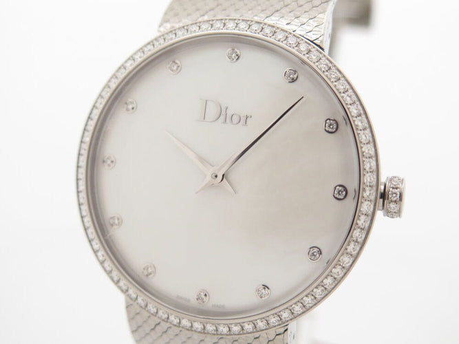 Montre montre la d de DIOR satine cd043115 36mm acier diamants quartz 58 Facettes 266097