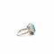 Bague 56 Bague or blanc topaze bleue et diamants 58 Facettes