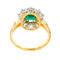 Bague 54 Bague Pompadour Or jaune, Platine Emeraude, Diamant 58 Facettes 4183601CN