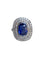 Bague 53 Bague en or blanc saphir et diamants 58 Facettes
