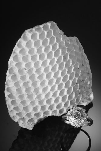 Bague 51 Bague de fiançailles Art déco vintage en diamant, vers 1920 – Élégance classique en platine 58 Facettes 23137-0327