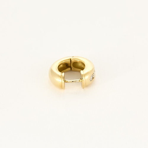 Boucles d'oreilles Paire d'anneaux d'oreilles en or jaune et diamants 58 Facettes CAN1352X3