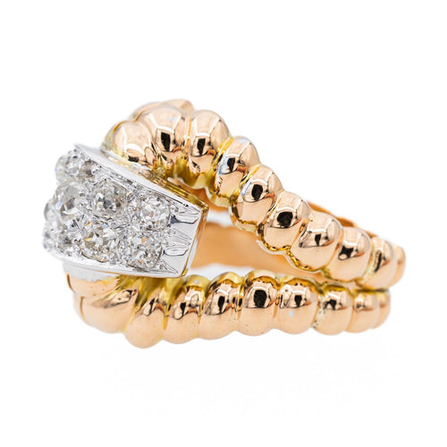 Bague Or rose, Platine, Or jaune Diamant